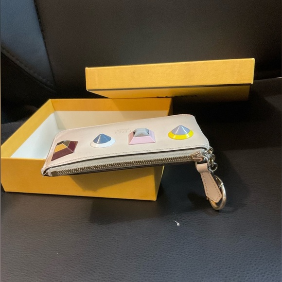 FENDI leather studded key case pouch with original box - Picture 2 of 7